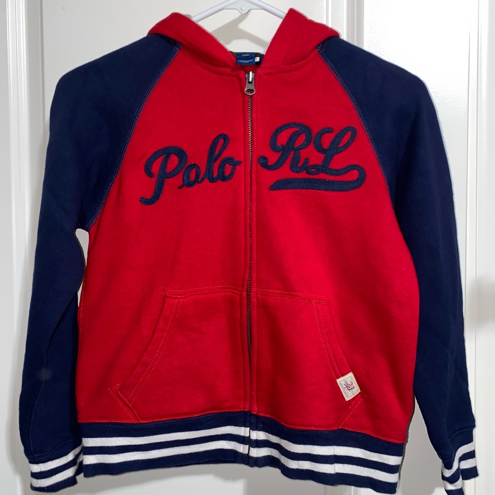 Polo by Ralph Lauren Kids Red and Navy Hoodie